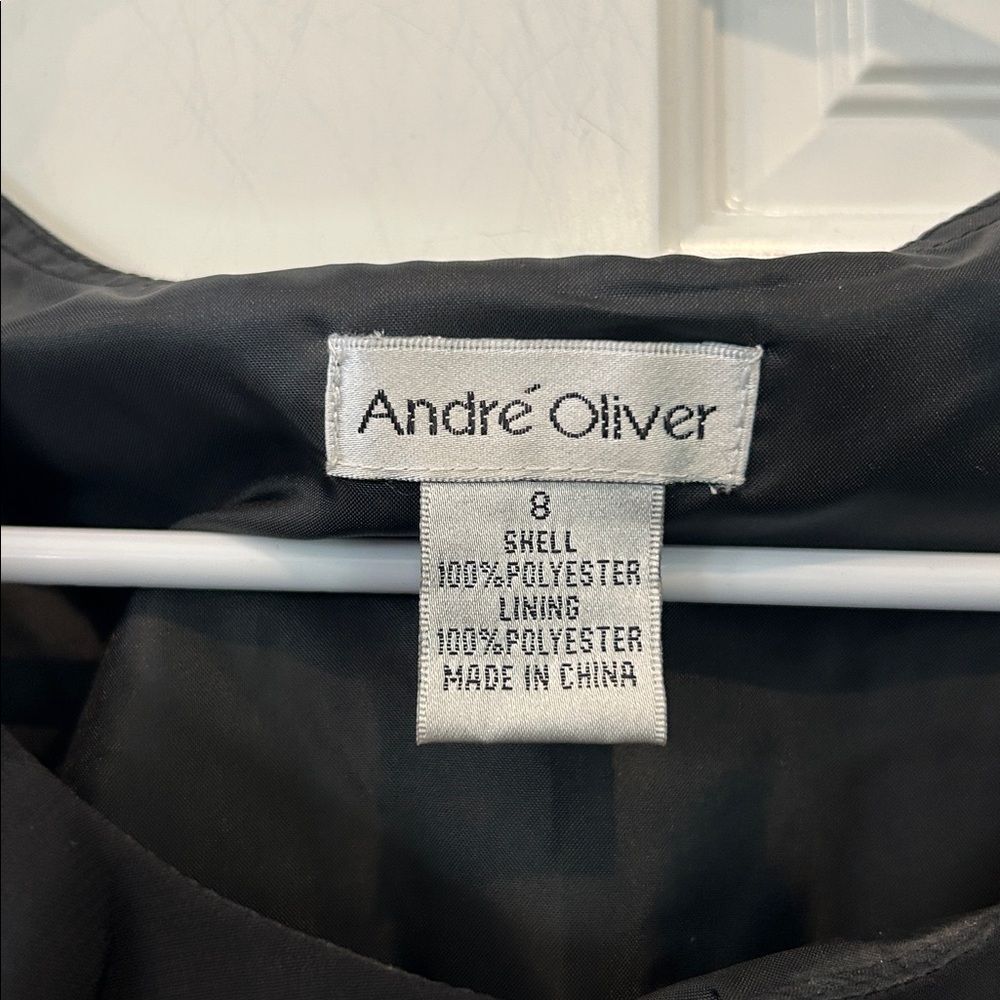 Andre Oliver Black Ruffle Mini Dress size 8 - Picture 3 of 7